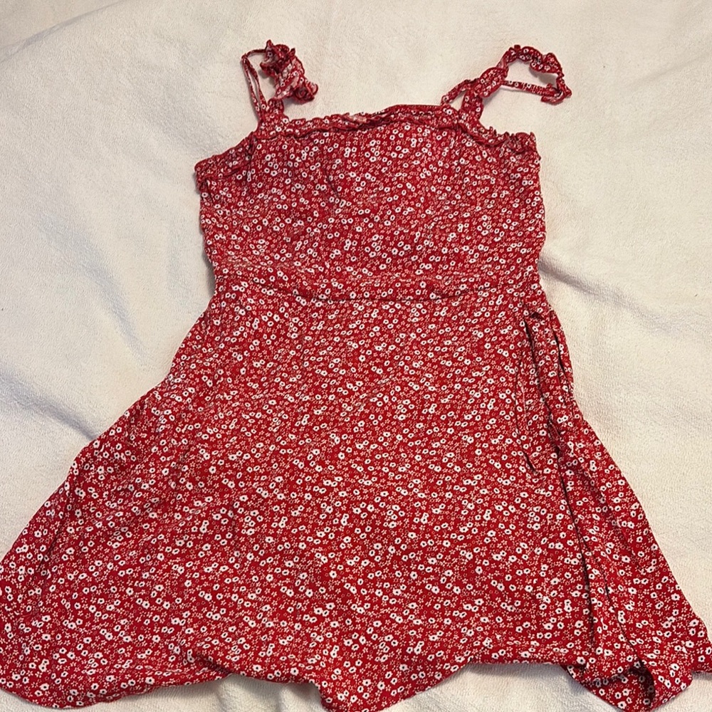 Floral Red  Dress